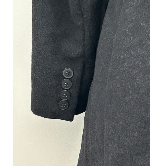 Vintage Wool Pea Coat Charcoal Gray Anne Klein Paisley Lined Womens Petite 4P - Picture 3 of 9